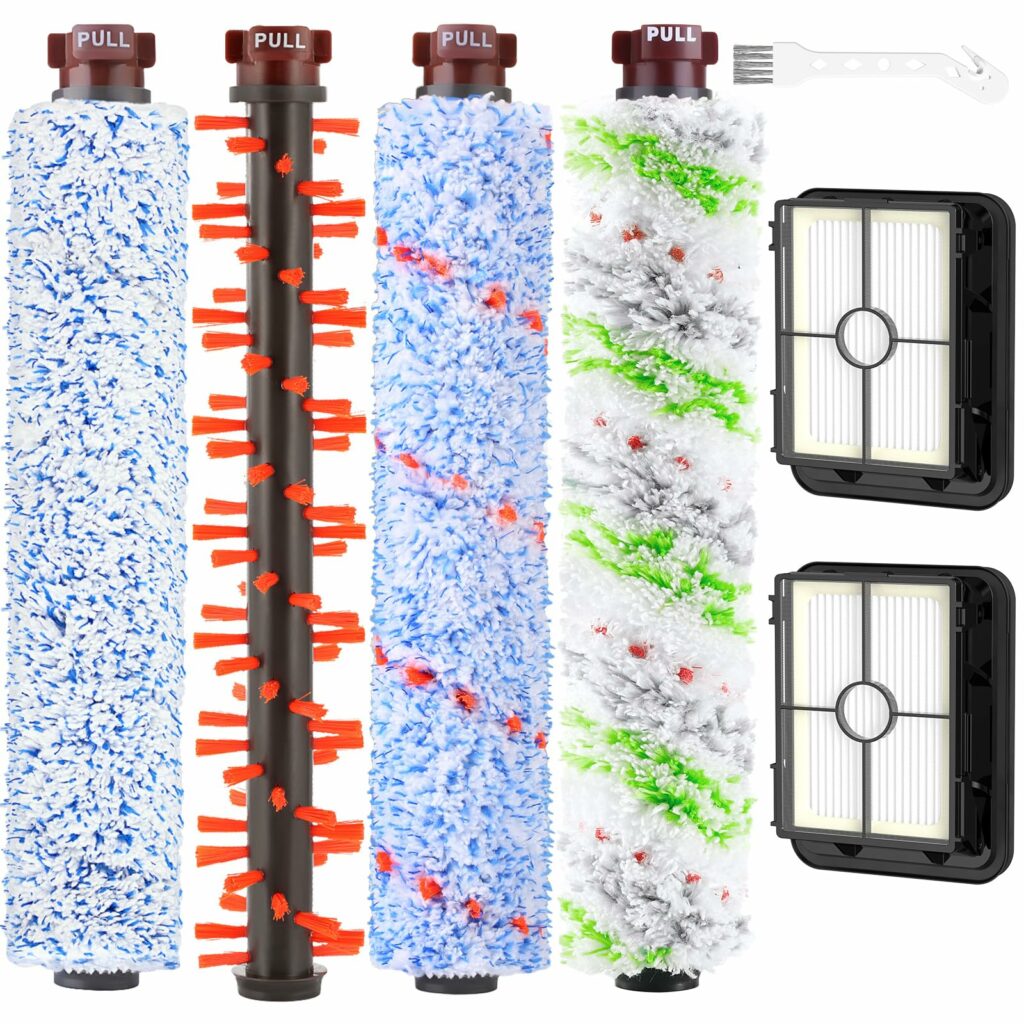 Accessories for Bissell CrossWave 3-in-1 C3 Pro Wet Dry Vacuum Cleaner 3555N, 3 Multi-Surface Brushes 1868 + 2 Filters 1866 for Bissell CrossWave 17132 2225N 2582N 25821 2519 Vacuum Cleaner