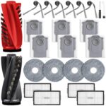 Pack of 24 accessories for Roborock Saros 10R robot vacuum cleaner, 2 main brushes, 6 dust bags, 4 wipes, 4 HEPA filters, 6 side brushes, 1 cleaning brush, 1 screwdriver