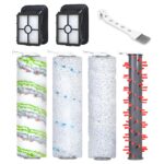4 Brush Rolls and 2 HEPA Filters Replacement Kit Compatible with Bissell CrossWave 2554 2554A 2590 2593 2596 and HydroSteam 35151 3515 35152 3513 3518 Cordless Wet Dry Vac