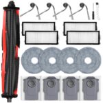 Pack of 19 Accessories for Roborock Saros Z70 Robot Vacuum Cleaner, Replacement Part with 4 Dust Bags, 4 Side Brushes, 4 Wipes, 4 HEPA Filters, 1 FreeFlow Main Brush, 1 Cleaning Brush, 1 Screwdriver
