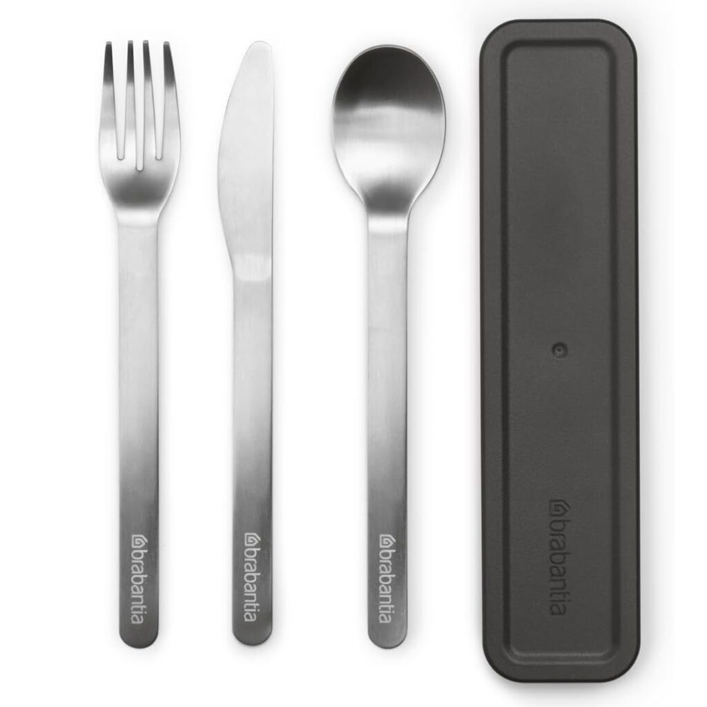 قاشق و چنگال سفری برابانتیا مدل Brabantia Make And Take بسته 3 عددی