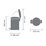 سطل زباله برابانتیا مدل BRABANTIA Pedal Bin گنجایش 3 لیتر