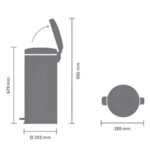 سطل زباله برابانتیا مدل BRABANTIA Pedal Bin گنجایش 30 لیتر