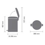 سطل زباله برابانتیا مدل BRABANTIA Pedal Bin گنجایش 20 لیتر