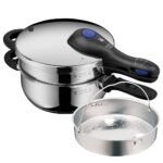 زودپز دو قلو دبلیو ام اف مدل WMF PERFECT Plus گنجایش 3 و 4.5 لیتر به همراه بخارپز