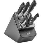 سرویس چاقو 7 پارچه زولینگ با استند تیزشونده مدل Zwilling Vier Sterne