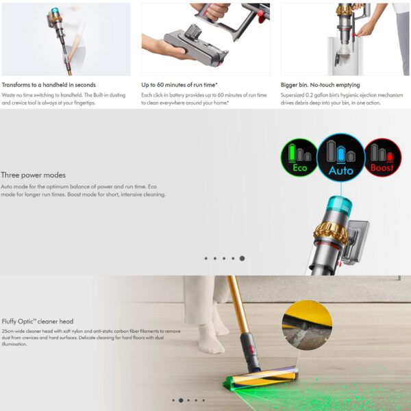 جارو شارژی دایسون مدل Dyson V15 Detect Absolute - تصویر 9