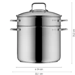 قابلمه پاستا دبلیو ام اف مدل WMF Nudeltopf سایز 24 - تصویر 4