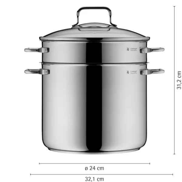 قابلمه پاستا دبلیو ام اف مدل WMF Nudeltopf سایز 24 - تصویر 4