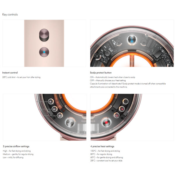 سشوار دایسون مدل Dyson Supersonic Nural HD16 Jasper/Plum - تصویر 3