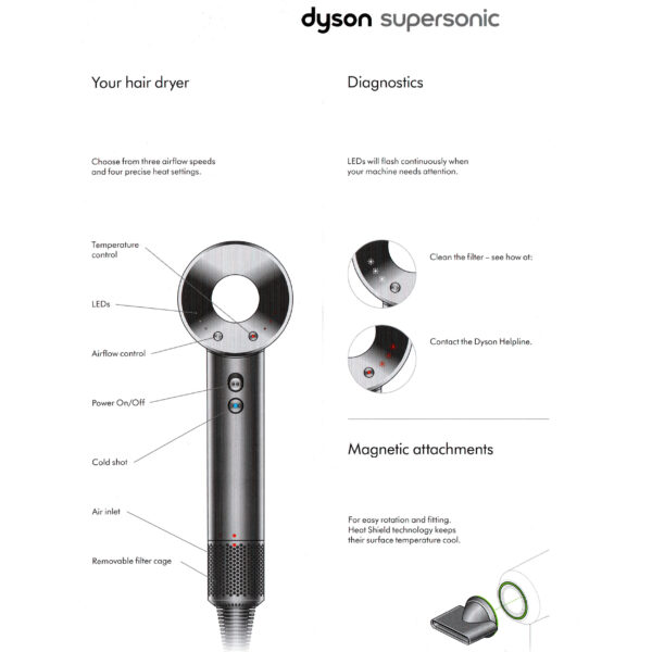 سشوار دایسون مدل Dyson HD07 Nickel Copper - تصویر 13