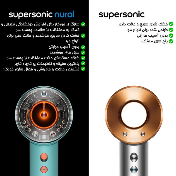 سشوار دایسون مدل Dyson Supersonic Nural HD16 Jasper/Plum - تصویر 11