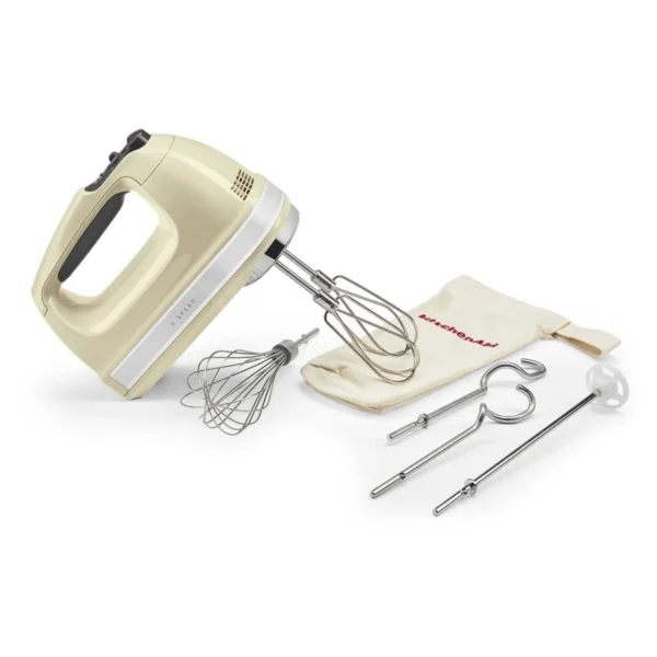 همزن دستی 9 سرعته کیچن اید رنگ کرم مدل KitchenAid 5KHM9212 - تصویر 2